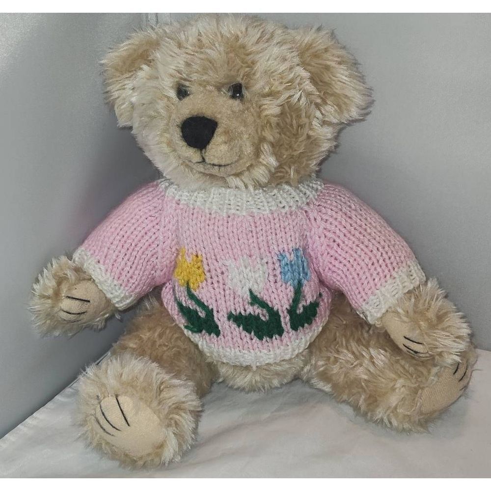 Vintage 2002 Goody Bear Tan Movable Limbs Teddy 12"